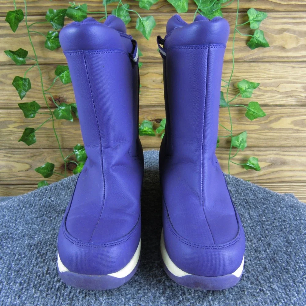 Lands End Girls‎ Purple Winter Snow Boots US 5M Pull On Casual